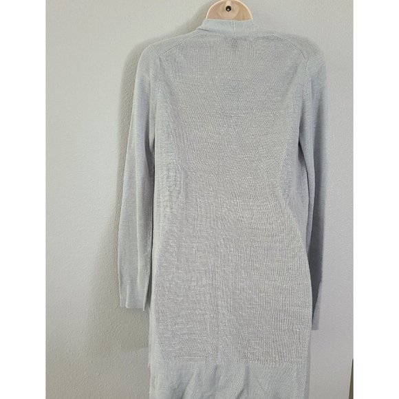 Eileen Fisher women Cardigan Straight Long Tencel Linen Rib grayish sz PM new - Picture 7 of 12